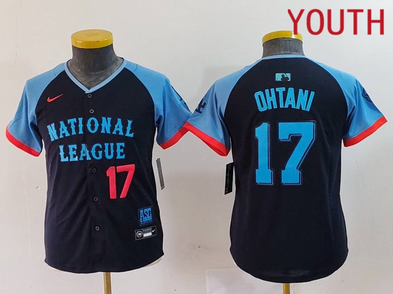 Youth Los Angeles Dodgers #17 Ohtani Blue All star 2024 Nike MLB Jersey style 4->youth mlb jersey->Youth Jersey